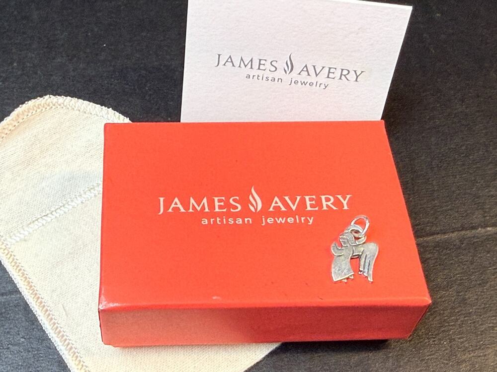 James Avery Small Praying Angel Charm Sterling Silver Uncut Loop